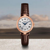 Tissot Bellissima Automatic Silver Dial Brown Leather Strap Watch For Women - T126.207.36.013.00 Buy Now By Tissot