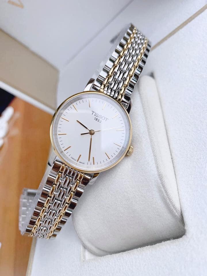 Tissot T Classic Everytime Small White Dial Two Tone Mesh Bracelet Watch For Women - T109.210.22.031.00 Buy Now By Tissot