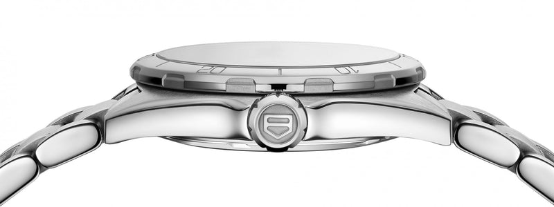 Shop Tag Heuer Formula 1 Quartz Mother of Pearl White Dial Silver Steel Strap Watch for Women - WBJ1418.BA0664 in USA