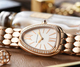 Bvlgari Serpenti Seduttori Diamonds Silver Dial Rose Gold Steel Strap Watch for Women - SERPENTI103146