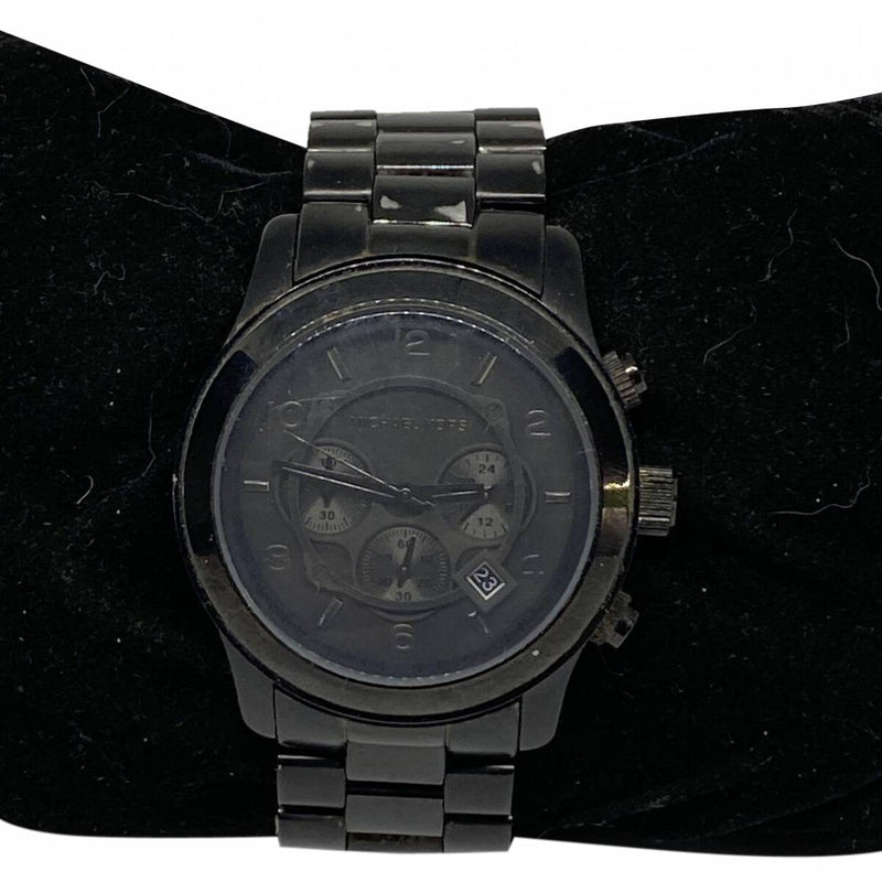 Michael Kors Runway Chronograph Black Dial Black Steel Strap Watch for Men - MK8157 Buy Now By Michael Kors
