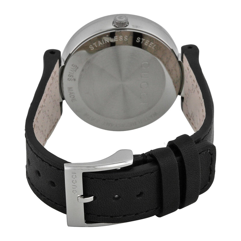 Gucci G Interlocking Black Dial Black Leather Strap Watch For Women - YA133301 Buy Now By Gucci