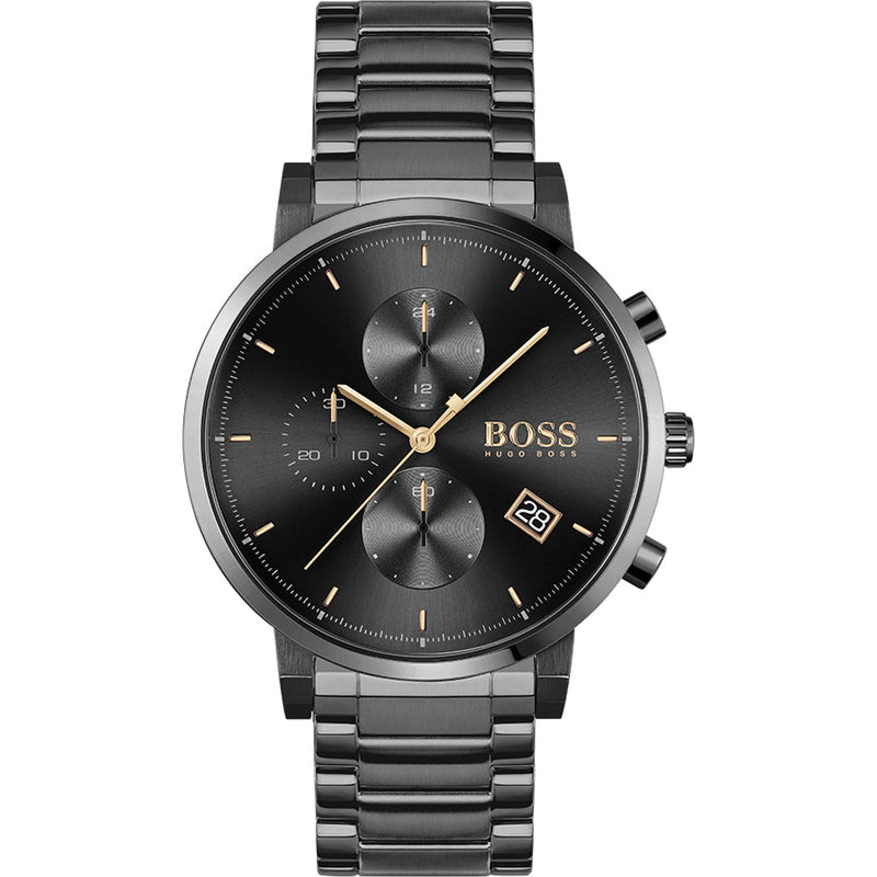 Shop Hugo Boss Integrity Black Dial Black Steel Strap Watch for Men - 1513780 in USA