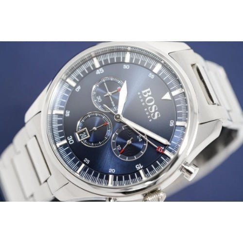 Hugo Boss Pioneer Blue Dial Silver Steel Strap Watch for Men - 1513867 Buy Now By Hugo Boss