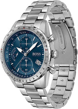 Shop Hugo Boss Talent Blue Dial Silver Steel Strap Watch for Men - 1513582 in USA