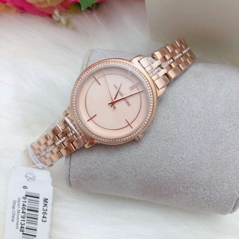 Michael Kors Cinthia Mother of Pearl Rose Gold Dial Rose Gold Steel Strap Watch for Women - MK3643 Buy Now By Michael Kors