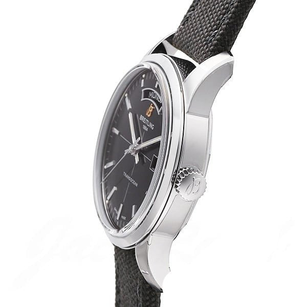 Shop Breitling Transocean Day & Date 43mm Black Dial Black Nylon Strap Mens Watch - A4531012/BB69/109W/A20 BA.1 in USA
