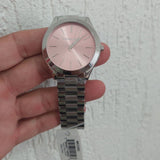 Michael Kors Slim Runway Quartz Pink Dial Silver Steel Strap Watch For Women - MK3380 Buy Now By Michael Kors