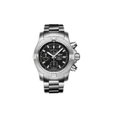 Shop Breitling Avenger Chronograph 43 Black Dial Silver Steel Strap Watch for Men - A13385101B1A1 in USA