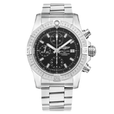 Shop Breitling Avenger Chronograph 43 Black Dial Silver Steel Strap Watch for Men - A13385101B1A1 in USA