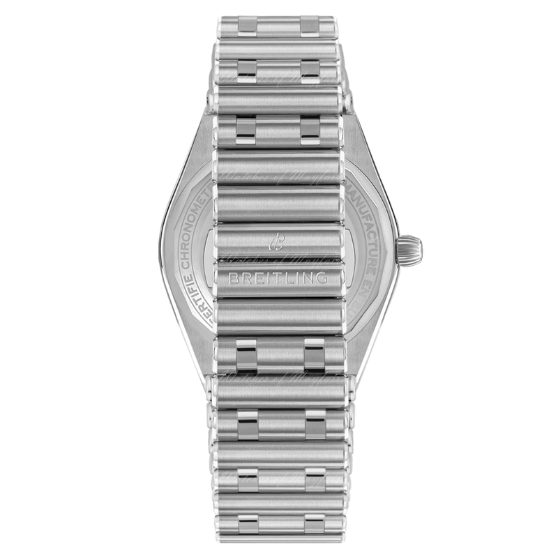 Breitling Chronomat 32 Blue Dial Silver Steel Strap Watch for Women - A77310101C1A1