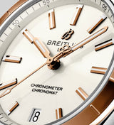Breitling Chronomat Automatic 36 White Dial Two Tone Steel Strap Watch for Women - U10380101A1U1