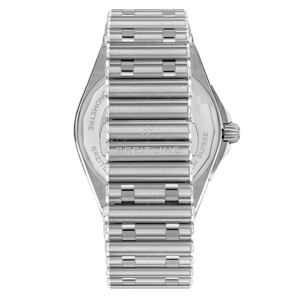 Breitling Chronomat GMT 40 Automatic Black Dial Silver Steel Strap Watch for Men - A32398101B1A1