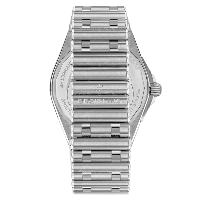 Breitling Chronomat GMT 40 Automatic Black Dial Silver Steel Strap Watch for Men - A32398101B1A1