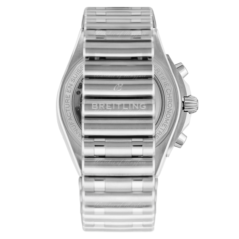 Breitling Chronomat B01 42 Brown Dial Silver Steel Strap Watch for Men - AB0134101K1A1