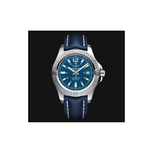 Breitling Colt 41mm Automatic Blue Dial Blue Leather Strap Watch for Men - A1731311.C934.113X.A18BA.1