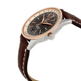 Shop Breitling Navitimer 1 Automatic 41mm Black Dial Brown Leather Strap Mens Watch - U17326211M1P1 in USA