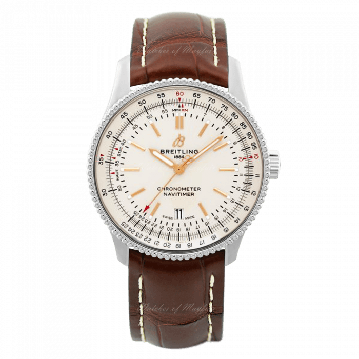 Shop Breitling Navitimer Automatic 41mm Brown Leather Strap Mens Watch - A17326211G1P1 in USA