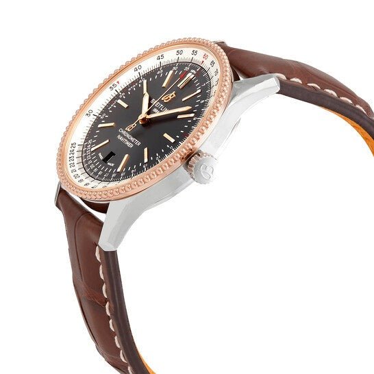 Shop Breitling Navitimer 1 Automatic 41mm Brown Dial Brown Leather Strap Mens Watch - U17326211M1P2 in USA