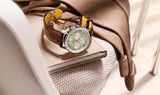 Shop Breitling Navitimer B01 Chronograph 41 Green Dial Brown Leather Strap Watch for Men - AB0139211L1P1 in USA