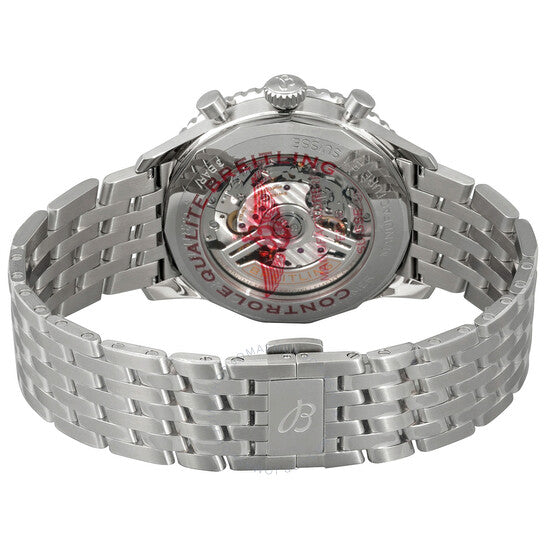 Shop Breitling Navitimer B01 Chronograph 46 Blue Dial Silver Steel Strap Watch for Men - AB0137211C1A1 in USA
