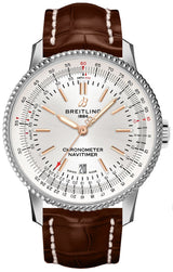 Shop Breitling Navitimer 1 Automatic 41mm White Dial Brown Leather Strap Mens Watch - A17326211G1P1 in USA