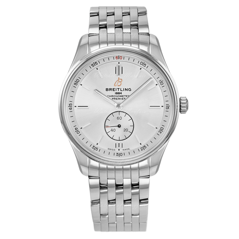 Breitling Premier Automatic 40mm Stainless Steel Silver Dial Mens Watch - A37340351G1A1