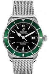 Shop Breitling Superocean Heritage 42mm Chronograph Green Bezel Mens Watch - A1732136 in USA