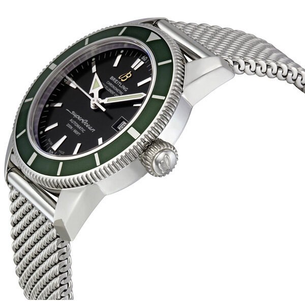 Shop Breitling Superocean Heritage 42mm Chronograph Green Bezel Mens Watch - A1732136 in USA