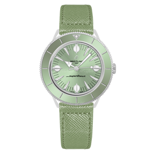 Breitling Superocean Heritage '57 Pastel Paradise Green Dial Green Leather Strap Watch for Women - A10340361L1X1