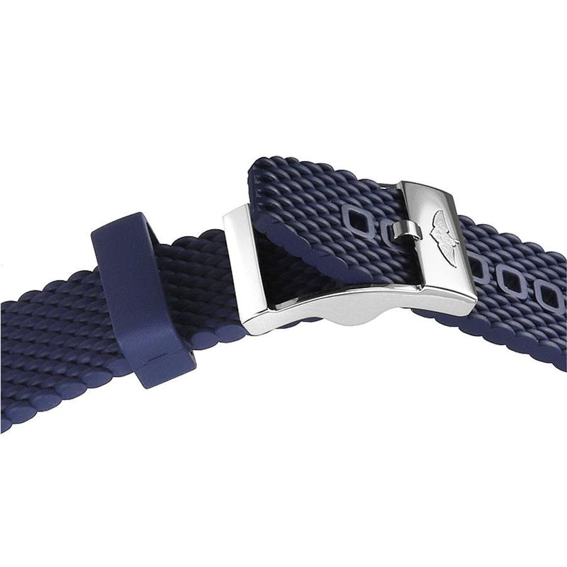 Shop Breitling Transocean Day & Date 42mm Automatic Black Dial Blue Mesh Bracelet Mens Watch - A4531012/BB69/280S/ A20S.1 in USA