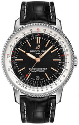 Shop Breitling Navitimer 1 Automatic 41mm Black Dial Black Leather Strap Mens Watch - A17326211B1P2 in USA