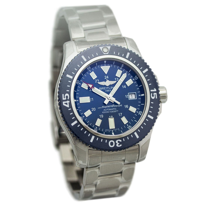 Shop Breitling Superocean II Special Mariner Blue Ceramic Bezel 44mm Mens Watch - Y1739316/C959 in USA