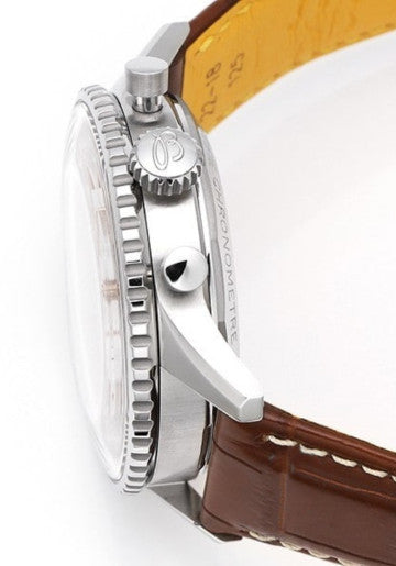 Shop Breitling Navitimer B01 Chronograph 41 White Dial Brown Leather Strap Watch for Men - AB0139211G1P1 in USA