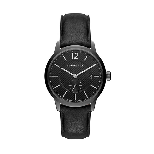 Shop Burberry The Classic Black Dial Black Leather Strap Watch for Men - BU10003 in USA