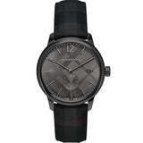 Shop Burberry The Classic Round Horseferry Black Dial Black Leather Strap Watch for Men - BU10010 in USA