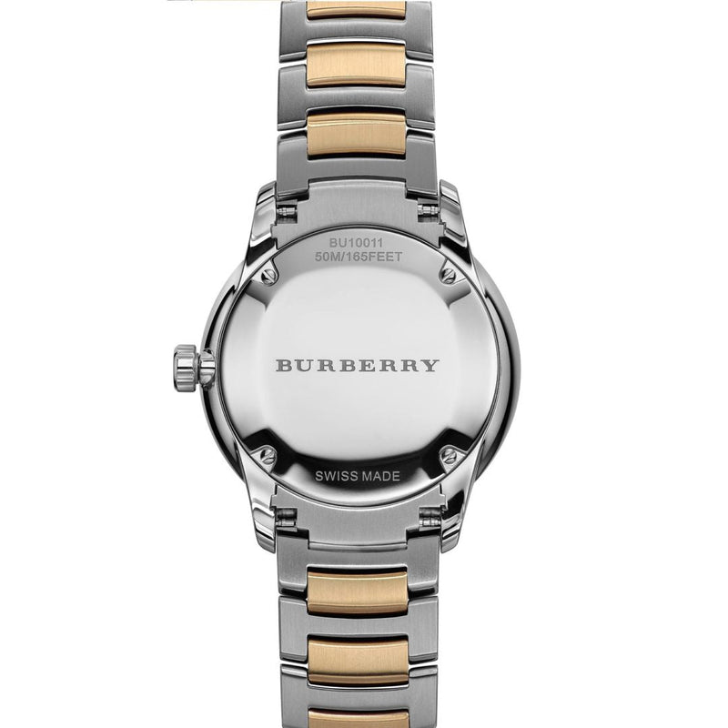 Shop Burberry The Classic Gold Dial Two Tone Steel Strap Watch for Men - BU10011 in USA