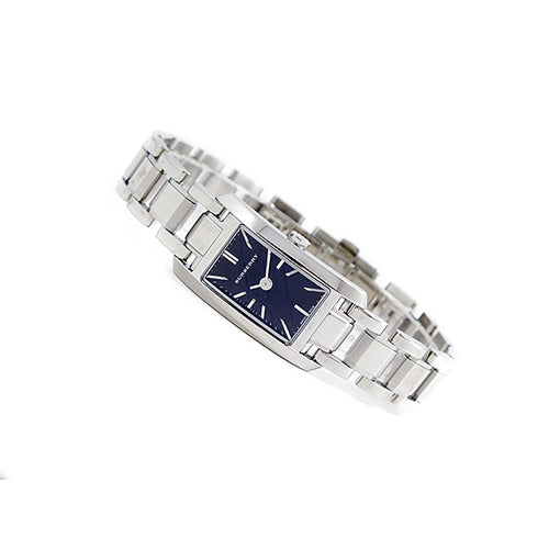 Shop Burberry Heritage Black Dial Silver Steel Strap Watch For Women - BU9601 in USA