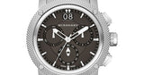 Shop Burberry Utilitarian Chronograph Black Dial Silver Steel Strap Watch For Men - BU9800 in USA