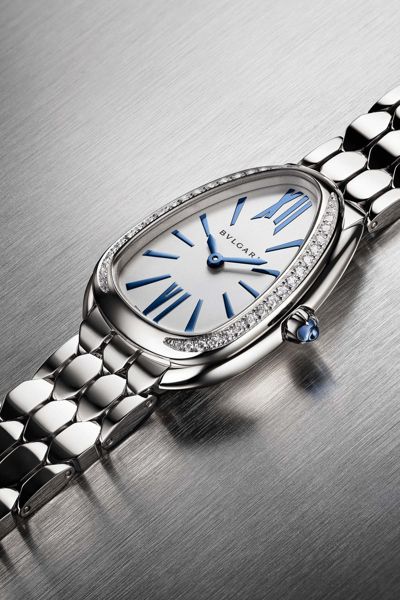 Bvlgari Serpenti Seduttori Diamonds White Gold Dial White Gold Steel Strap Watch for Women - SERPENTI103148