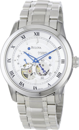 Bulova BVA Series Dual Aperture Silver Dial Silver Steel Strap Watch for Men - 96A118 Buy Now By Bulova