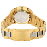 Shop Bulova Crystal Black Dial Two Tone Steel Strap Watch for Men - 98B235 in USA