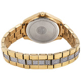 Bulova Crystal Collection Silver Crystal Dial Gold Steel Strap Watch for Women - 98L228 Buy Now By Bulova
