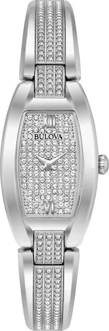 Bulova Crystal Collection Silver Dial Silver Steel Strap Watch for Women - 96L235 Buy Now By Bulova
