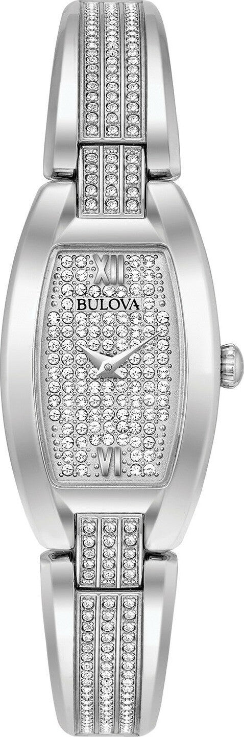Bulova Crystal Collection Silver Dial Silver Steel Strap Watch for Women - 96L235 Buy Now By Bulova