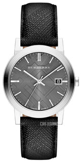 Burberry Heritage Grey Dial Black Leather Strap Watch for Men - BU9024 Buy Now By Burberry