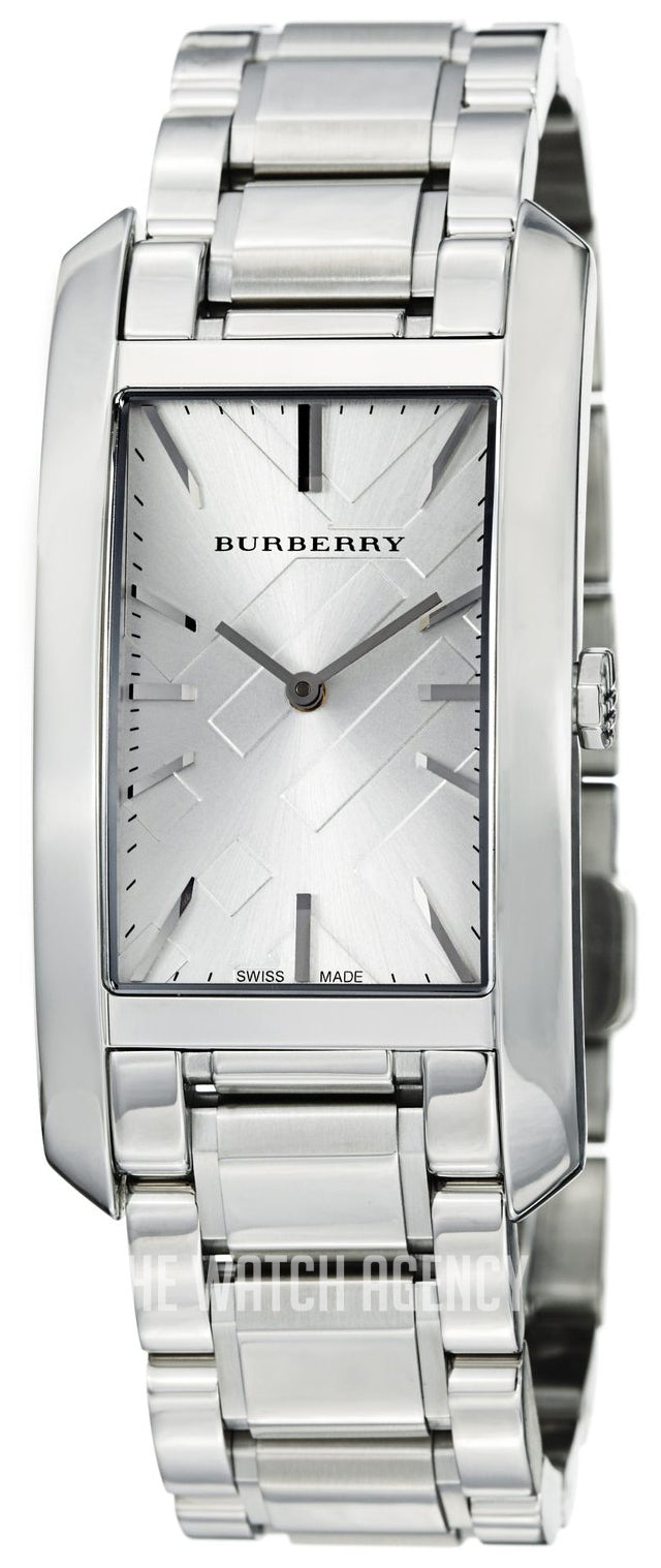 Shop Burberry Heritage Silver Dial Silver Steel Strap Watch For Women - BU9400 in USA