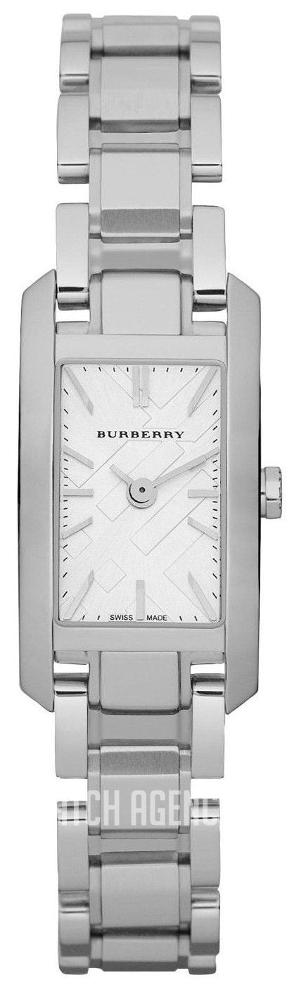 Shop Burberry Heritage Quartz White Dial Silver Steel Strap Watch For Women - BU9600 in USA