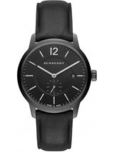 Shop Burberry The Classic Black Dial Black Leather Strap Watch for Men - BU10003 in USA