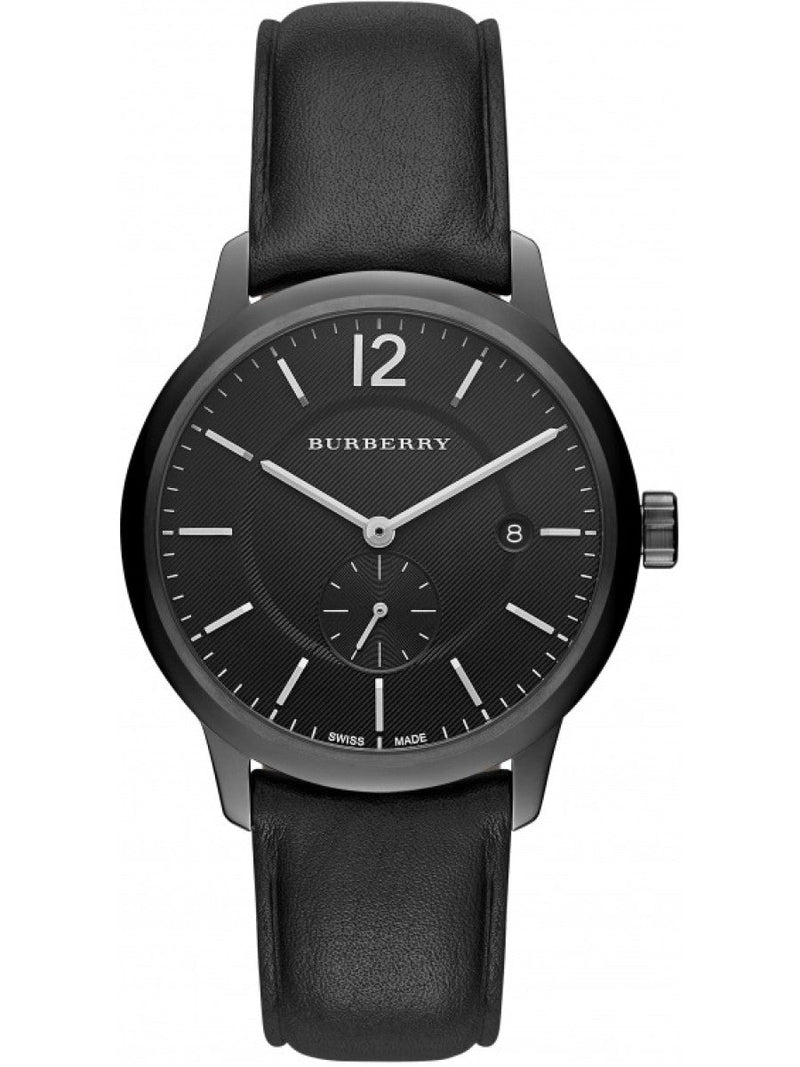 Shop Burberry The Classic Black Dial Black Leather Strap Watch for Men - BU10003 in USA